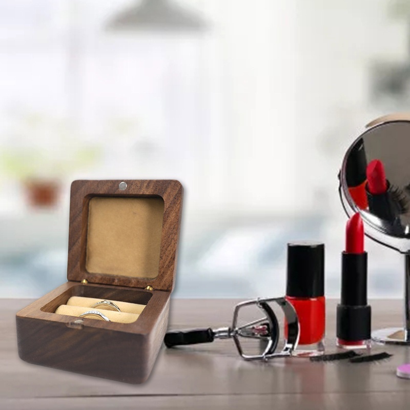 Hộp Đựng Nhẫn Đính Hôn Hình Vuông Sang Trọng