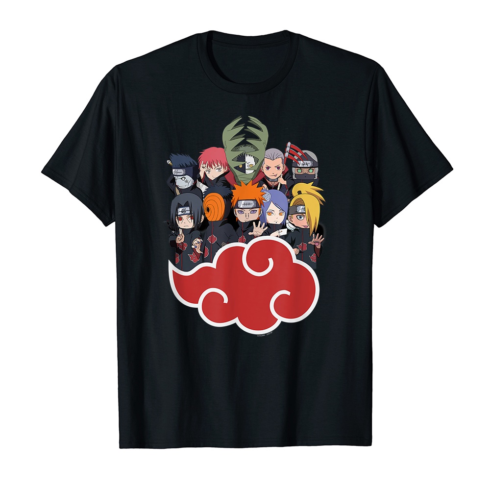 Áo thun cotton unisex HTFashion in hình Naruto Shippuden Akasuki Group SD-9213