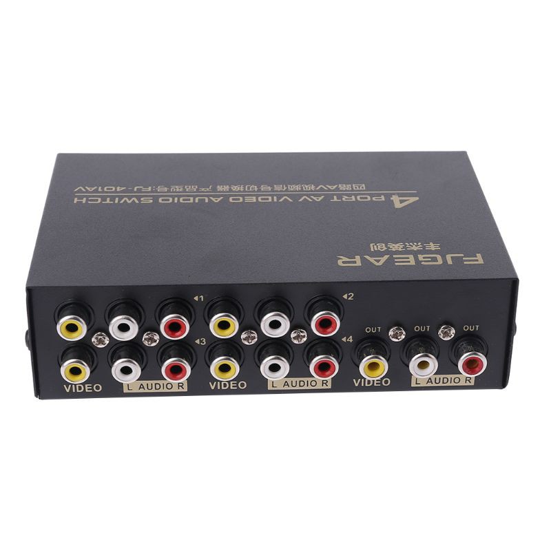 Hộp Chia 4 Cổng Av Audio Video Rca 4 Vào 1 Ra