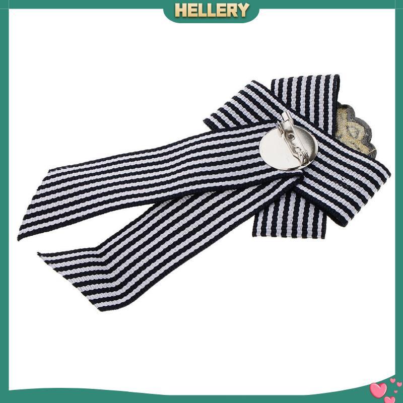 Nơ Cài Cổ Áo Họa Tiết Sọc Đỏ Phong Cách Anh Quốc Thời Trang