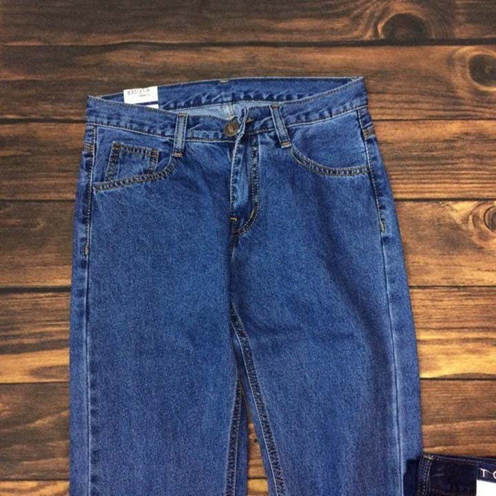 Quần bò nam wash trơn vải tối màu sang trọng, thời trang quần jean trung niên chất vải cứng không co dãn-XM025 | BigBuy360 - bigbuy360.vn