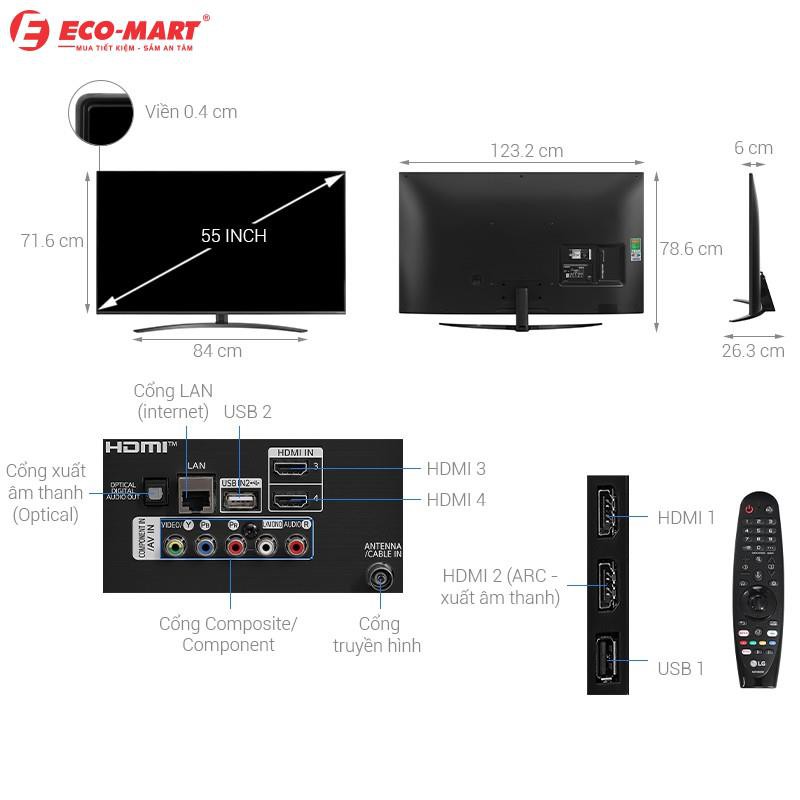 Smart Tivi NanoCell LG 4K 55 inch 55NANO81TNA