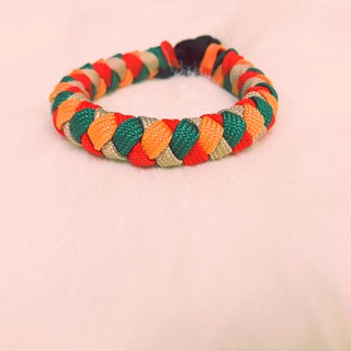 Vòng tay paracord 4 strand braid mix skull