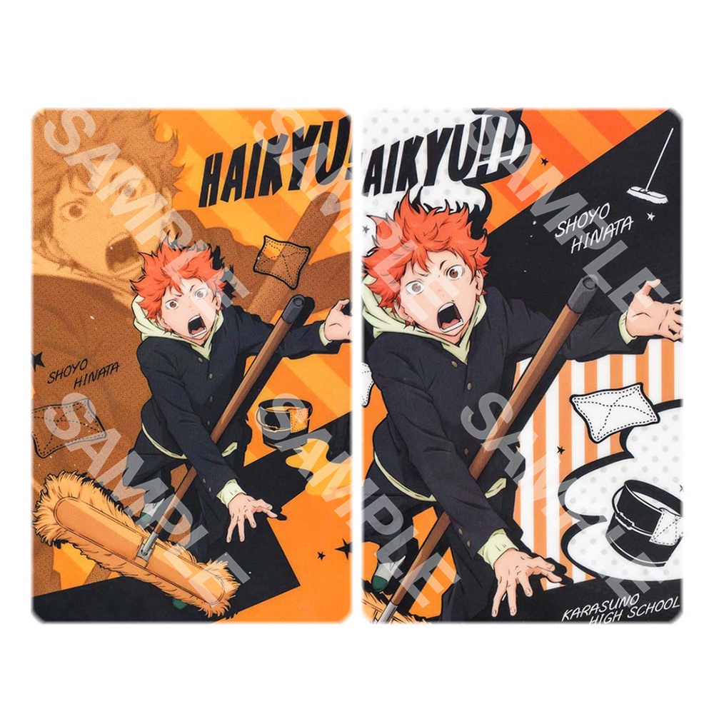 Ảnh card bo góc in hình HAIKYUU!! VUA BÓNG CHUYỀN ver CLEANING thẻ bo viền 5*8cm #