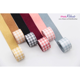 RB thô/dạ kẻ Gingham, dùng làm phụ liệu may mặc, phụ kiện tóc, thời trang, nơ bờm, bó hoa
