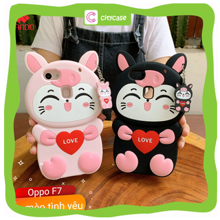 Ốp Oppo F1s, A59, F11, F7, F5, A73, A79 Mèo Tình Yêu siêu đáng yêu