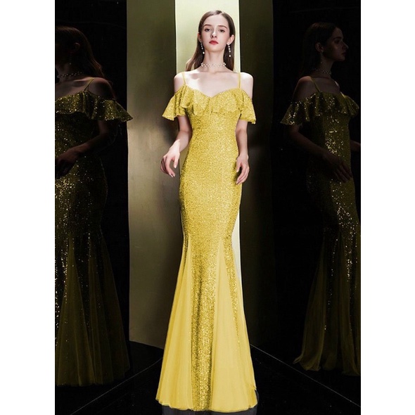 Ma 1295v ĐẦM KIM SA RỚT VAI full size S/M/L/XL