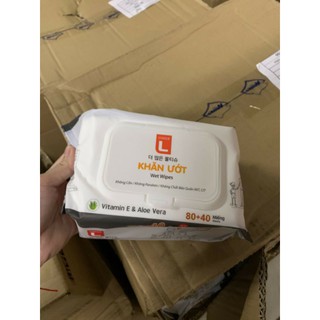 Hàng chính hãng- Khăn ướt Lotte Choice L siêu tiết kiệm 120 tờ