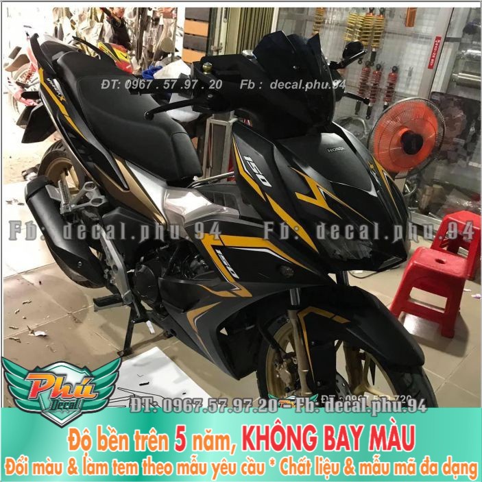 Tem rời Winner X đen nhám chỉ vàng (H) -1