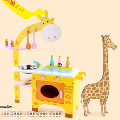 Bếp trẻ em đồ chơi bằng gỗ bé gái nấu ăn mô phỏng bộ dùng nhà baby play house