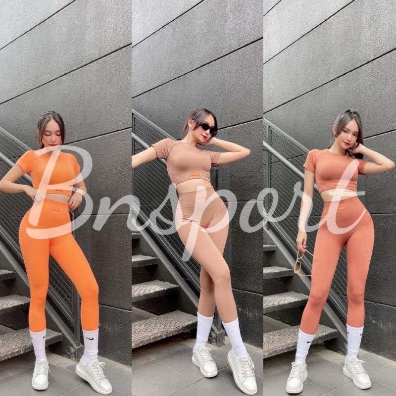 Set crop dệt nữ hàng cao cấp (Ko Mút) gym,thể thao,yoga