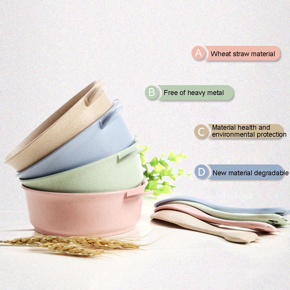 Set 2 món bát ăn kèm muỗng hình gấu trúc đáng yêu cho bé