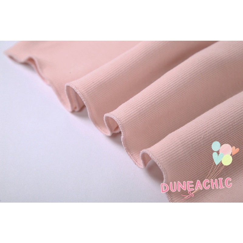 DUNEA Set Đầm Trễ Vai 2 Món Phối Bèo Nhún Thời Trang Cho Nữ