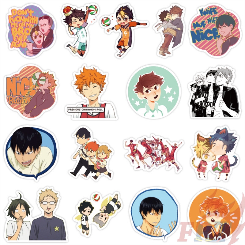 ❉ Haikyuu!! - Series 03 Anime Shoyo Hinata Tobio Kageyama Stickers ❉ 50Pcs/Set DIY Fashion Doodle Decals Stickers