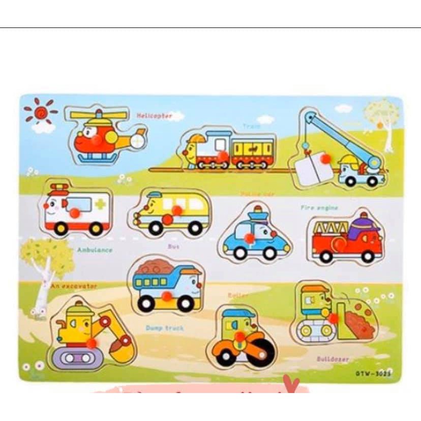 Bảng Gỗ Có Núm VPPT&amp;T Dạy Bé Làm Quen Với Thế Giới Xung Quanh 20 x 30 cm NG0029