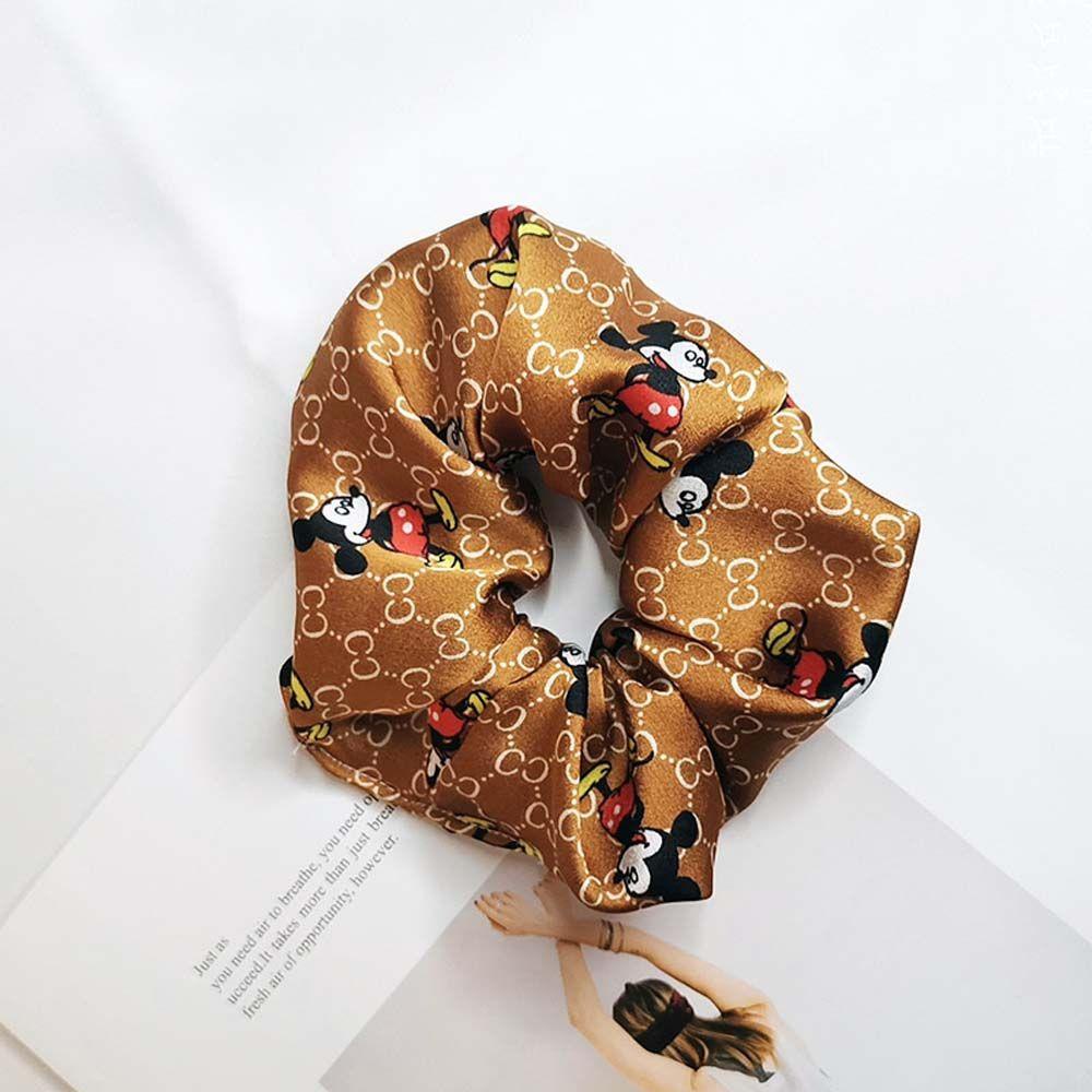 NICKOLAS Dây Cột Tóc Đuôi Ngựa In Hình Chuột Mickey / Minnie Phong Cách Hàn Quốc Ngọt Ngào Thời Trang