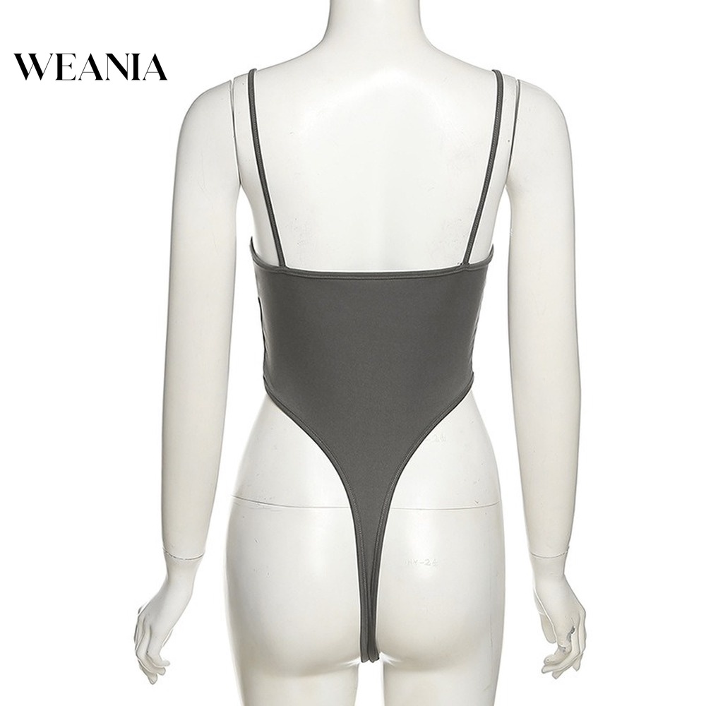 Bộ Áo Liền Quần Hai Dây Hở Lưng In Họa Tiết Gợi Cảm Cho Nữ D0402