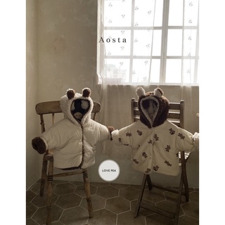 Áo khoác mặc được 2 mặt Aosta Reversible Bear Jacket cho bé made in Korea