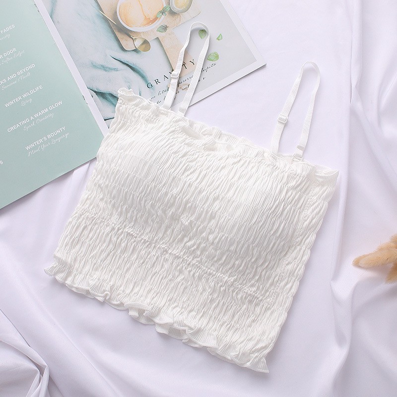 Áo 2 dây gân tăm nhún chun ngực cực xinh cho mùa hè năng động C6854 | BigBuy360 - bigbuy360.vn