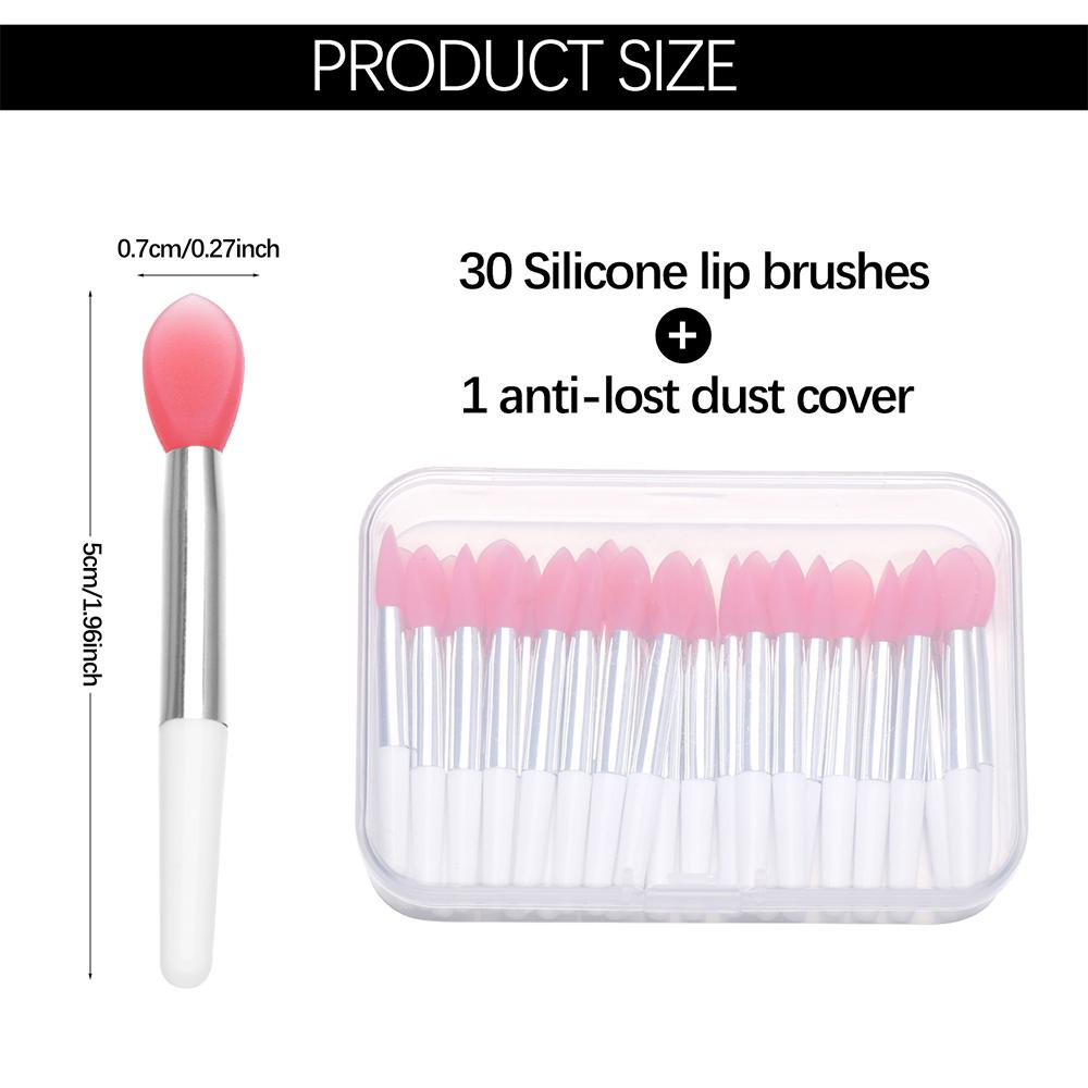 BORAG Cọ Tô Son Môi Bằng Silicone Kèm 1 Cọ Tô Son Môi Chống Bụi Tẩy Tế Bào Chết