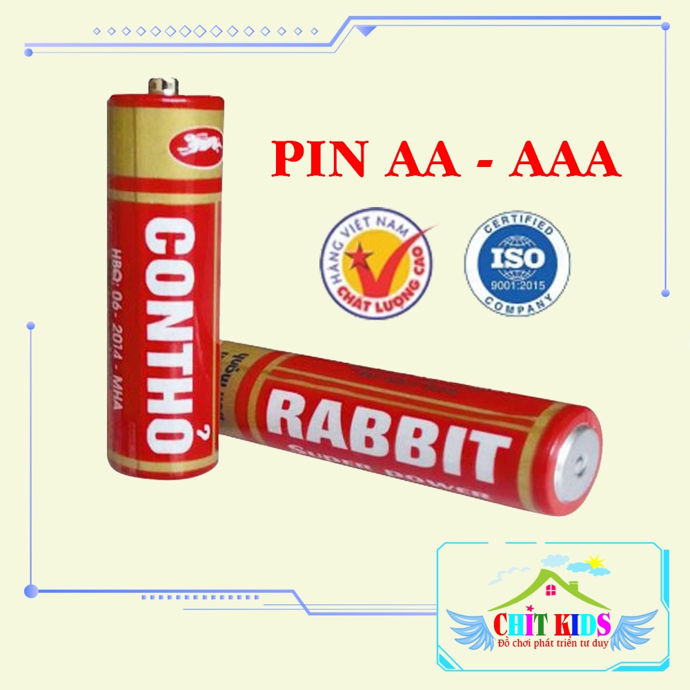 Pin AA - AAA con thỏ dùng cho đồ chơi, điều khiển, đồng hồ (1 viên)