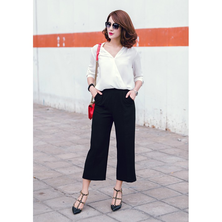 Quần Ống Rộng Chất Vải Tuyết Mưa