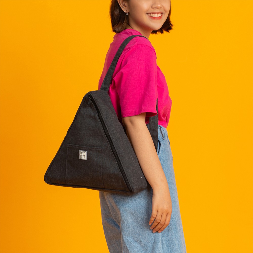 Túi đeo chéo thời trang vải canvas hình tam giác Pizza Jamlos | BigBuy360 - bigbuy360.vn