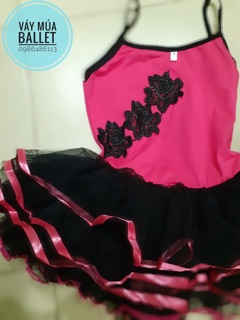 Váy múa ballet 2 dây ba hoa (có sỉ từ 5c)