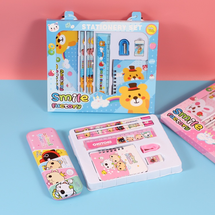 Set 8 món dụng cụ học tập dành cho bé vào lớp 1 làm quà tặng