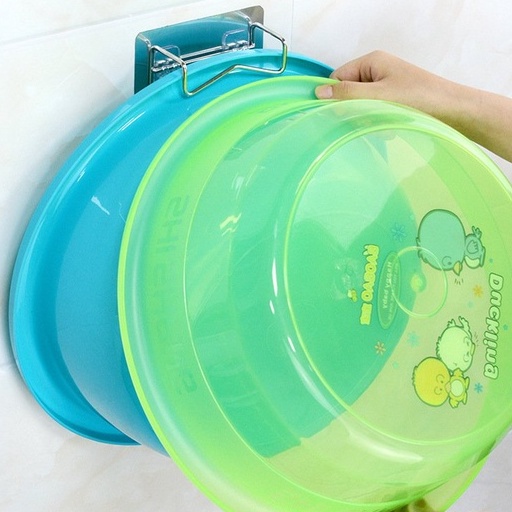 Móc treo thau chậu rổ dán tường nhà tắm inox 304