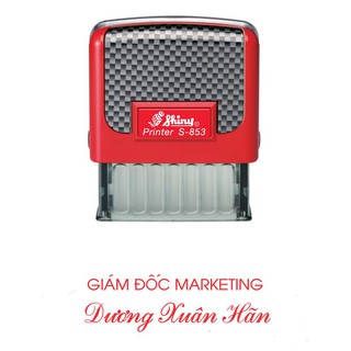 Khắc Dấu Chức Danh 2 dòng Shiny Sắc Nét