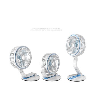 Quạt sạc tích điện gấp gọn kèm đèn LED