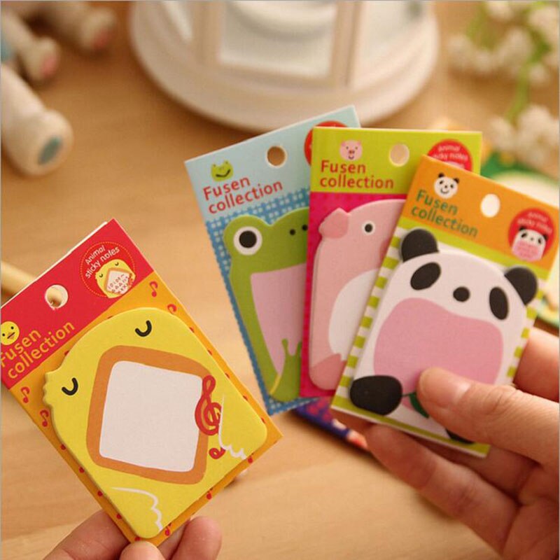 Tập Giấy Ghi Chú Hoạ Tiết Động Vật Dễ Thương