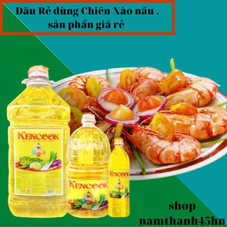 (Deal Sốc 5% Giá Tốt ) Dầu Ăn Kencook Chai 880ml , 1,76lit , 4,5 lít ( Sản Phẩm Của Thực Cty Phẩm  An Long )