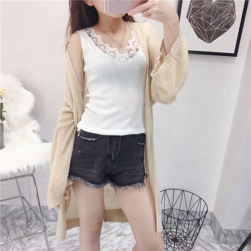 [Baywellfashion]Áo khoác Cardigan dệt kim vải mỏng dáng dài thiết kế hợp thời trang dành cho nữ | BigBuy360 - bigbuy360.vn