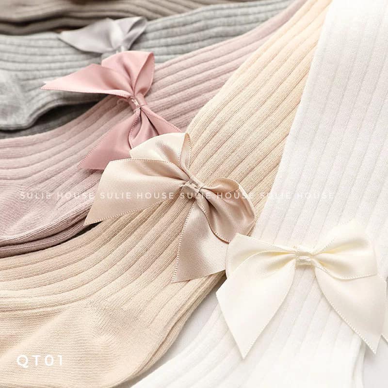 Quần tất len đính nơ cạnh - QT01