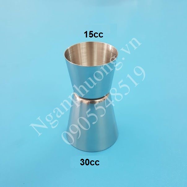 Jigger đong , Ly đong inox 2 đầu 15CC- 30CC