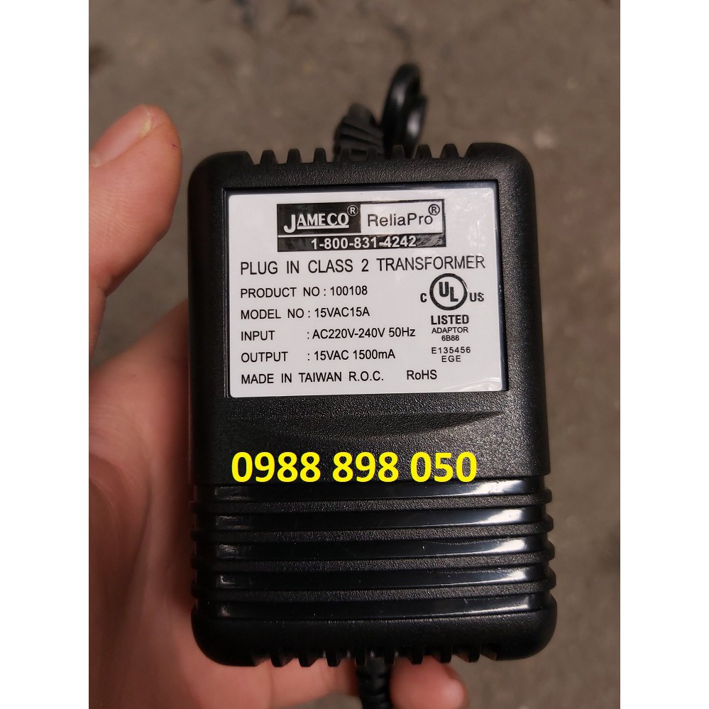 ac adapter 15vac 1500ma