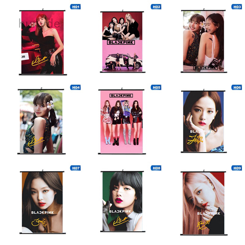 Hunyde Poster treo tường in hình nhóm nhạc KPOP blackpink