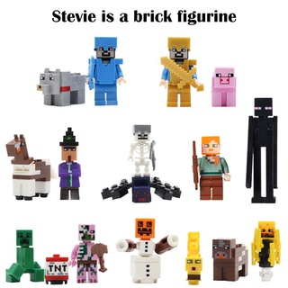 Minecraft set Figures Steve Him Building Blocks Toys Bricks Children Birthday Gifts