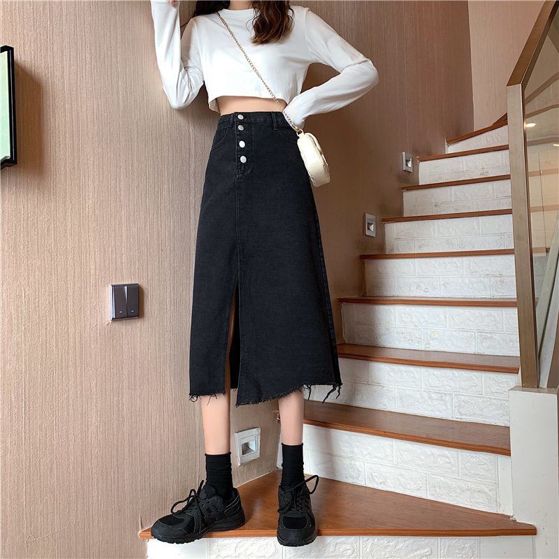 [SẴN] Chân váy jean dài Ulzzang Quảng Châu VJD19 | BigBuy360 - bigbuy360.vn