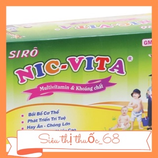 Nic-vita siro 20 ống-giúp trẻ ăn ngon, cung cấp dinh dưỡng thiết yếu