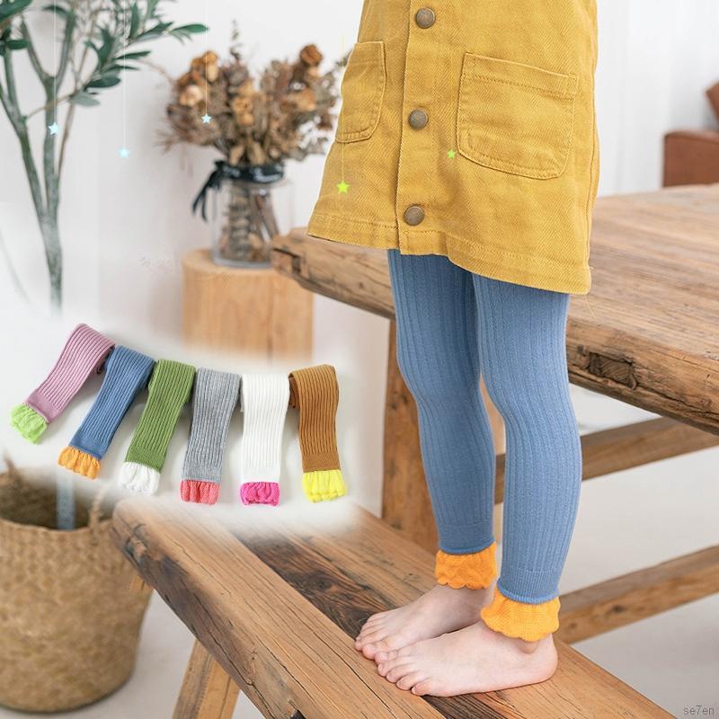 Quần Legging Chất Cotton Hoạ Tiết Hoạt Hình Cho Bé Gái 1-8 Tuổi