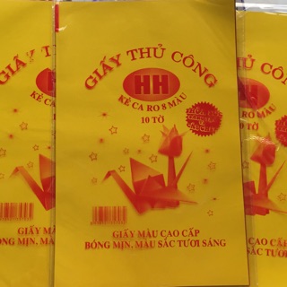 Giấy thủ công khổ A4(1 túi/10 tờ) dành cho học sinh