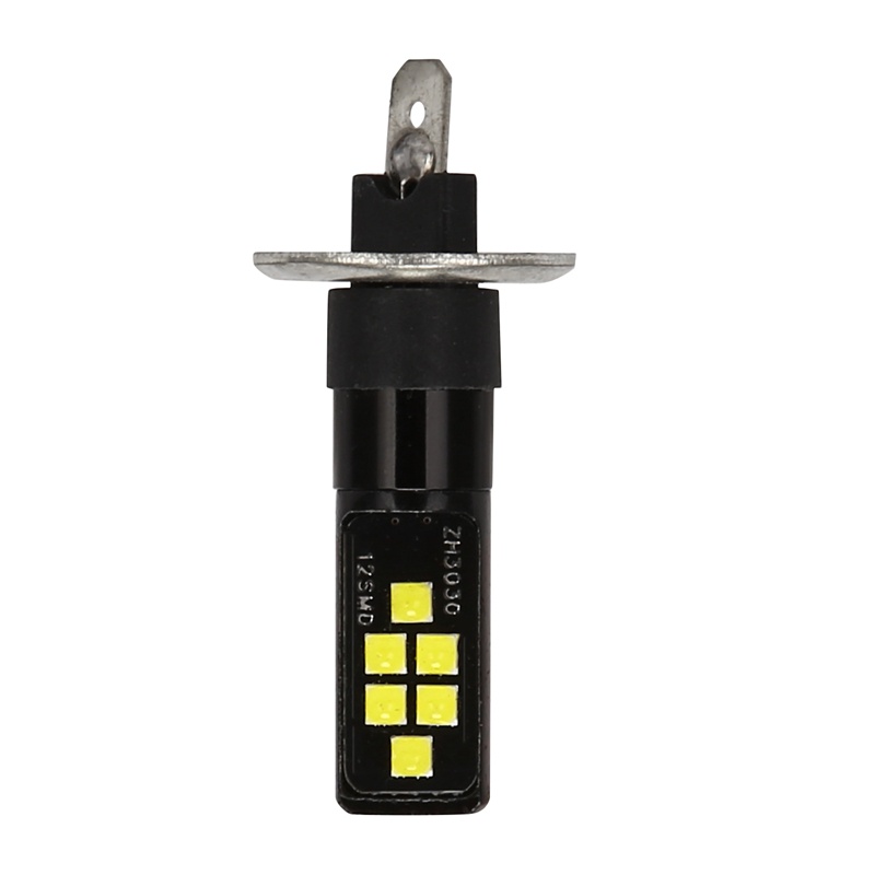 2 cái H1 Bóng đèn Led ô tô 12V-24V 12Smd 3030 Chipset,W5W Bóng đèn194 Bóng đèn Led cho đèn sương mù Màu trắng