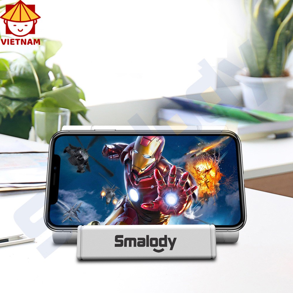 Loa cảm ứng nhãn hiệu Smalody best core cảm ứng di động không dây, Hộp âm thanh không dây kiêm đế điện thoại