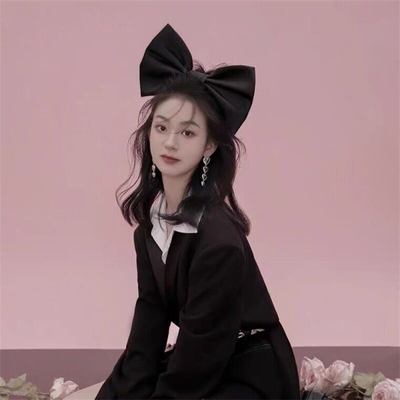 Băng Đô Vải Lưới Thắt Nơ Cỡ Lớn Độc Đáo Dùng Làm Đạo Cụ Chụp Ảnh Cho Nữ