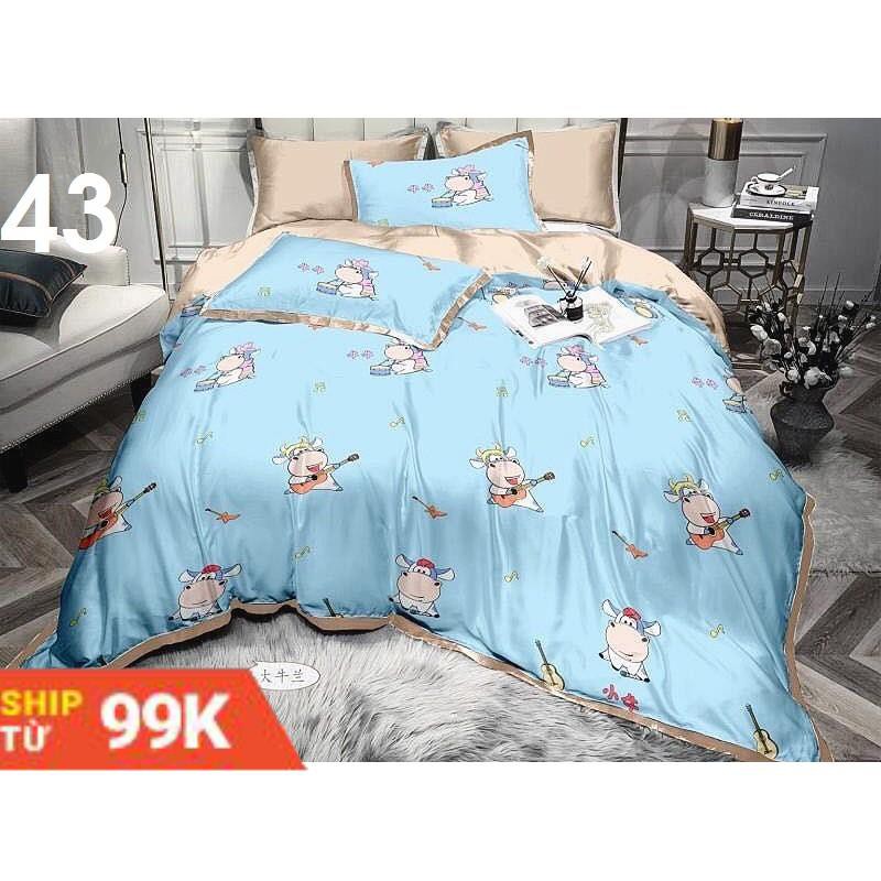 Ga giường Tencel 100% 🎁MẪU MỚI🎁 Giảm 10k nhập [CHAN GA GOI] Chăn ga gối đệm lụa tencel cao cấp .