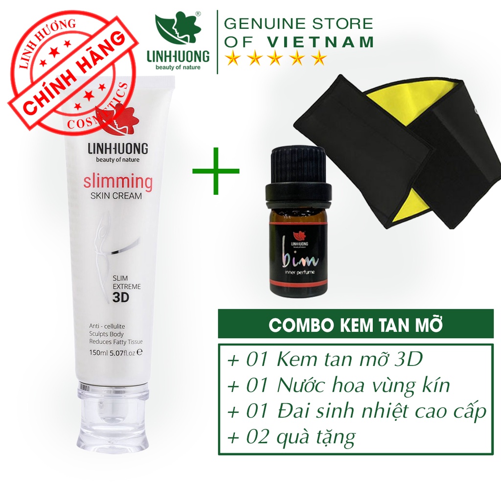 COMBO KEM TAN MỠ KÈM ĐAI ĐỊNH HÌNH VÀ NƯỚC HOA VÙNG KÍN LINH HƯƠNG