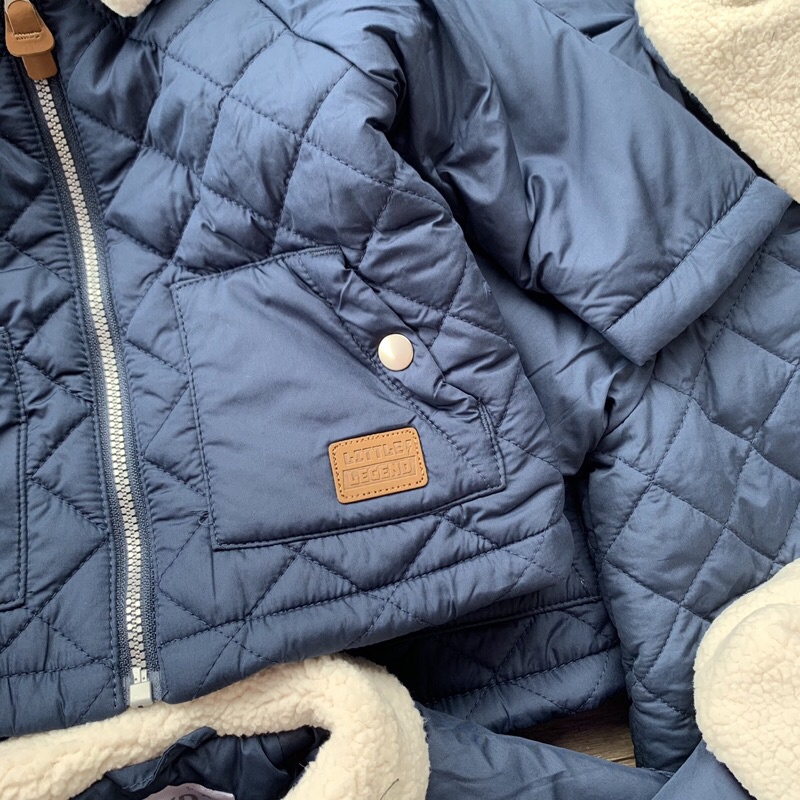 Áo phao trần trám lót lông cừu cho bé